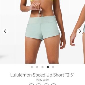 Lululemon size 6 speed up shorts